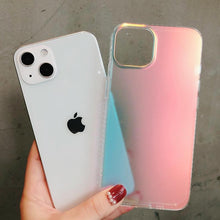 将图片加载到图库查看器，Luxury Colorful Phone Case for iPhone 14 13 Pro Max 12 11 XS X XR 7 Plus 12 13 Mini Shockproof Clear Protective Case Shock-Absorbing Bright Cover Shiny Finish Back Cover
