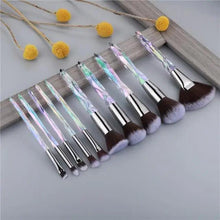 Load image into Gallery viewer, Luxury Cosmic Color New Luxury Crystal Makeup Brushes Powder Foundation Eyeshadow Eyebrow Cosmetics for Face Fan Make Up Brush Set
