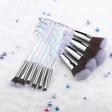 Load image into Gallery viewer, Luxury Cosmic Color New Luxury Crystal Makeup Brushes Powder Foundation Eyeshadow Eyebrow Cosmetics for Face Fan Make Up Brush Set
