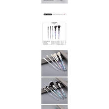 Load image into Gallery viewer, Luxury Cosmic Color New Luxury Crystal Makeup Brushes Powder Foundation Eyeshadow Eyebrow Cosmetics for Face Fan Make Up Brush Set
