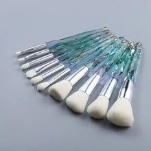 Load image into Gallery viewer, Luxury Cosmic Color New Luxury Crystal Makeup Brushes Powder Foundation Eyeshadow Eyebrow Cosmetics for Face Fan Make Up Brush Set
