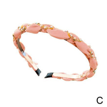 Load image into Gallery viewer, Luxury Crystal Rhinestone Cross Hair Bands For Girls Women Chiffon Stylish Headwear Korean Hair Bands Hoop New Fashion Gorgeous Hair Accessories For Women
