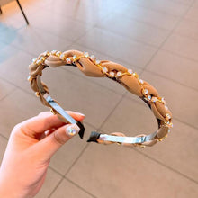 Load image into Gallery viewer, Luxury Crystal Rhinestone Cross Hair Bands For Girls Women Chiffon Stylish Headwear Korean Hair Bands Hoop New Fashion Gorgeous Hair Accessories For Women
