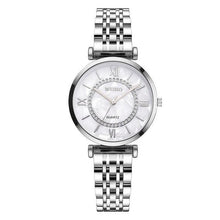 将图片加载到图库查看器，Luxury Crystal Women Bracelet Watches Fashion Diamond Quartz Watch Steel Wristwatch Stainless Steel Metal Women's Wrist Watch Two Tone Fashion Elegant Diamond Analog Quartz Watch Gift For Woman
