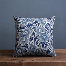 Load image into Gallery viewer, Luxury Decorative Throw Square Linen Pillowcase Blue And White Flower Bedroom Room Sofa Porcelain Printed Cushion Cover Decorative Sofa Throw Pillow Car Chair Home Decor Pillow Case Soft Design
