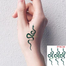 将图片加载到图库查看器，Luxury Different Waterproof Temporary Tattoo Sticker Snake Flower Fake Tattoo Body Art Adult Fashion Stickers For Womens Mens
