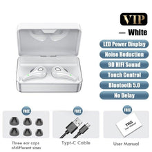 Load image into Gallery viewer, Luxury Earphone Bluetooth Compatible Headphones With Mic 3500mAh Mirror Charging Box Wireless Headphones Noise Cancelling HiFi Earbud Gaming Headsets Bluetooth MP3 Music Playes Sports Wireless Waterproof Touch Control Headphones
