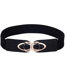 Load image into Gallery viewer, Luxury Elastic PU Leather Wide Belts For Women Fashion Stretchy Thick Waist Dress Plus Size Waistbands For Women
