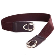 Load image into Gallery viewer, Luxury Elastic PU Leather Wide Belts For Women Fashion Stretchy Thick Waist Dress Plus Size Waistbands For Women
