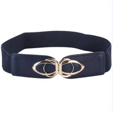 Load image into Gallery viewer, Luxury Elastic PU Leather Wide Belts For Women Fashion Stretchy Thick Waist Dress Plus Size Waistbands For Women
