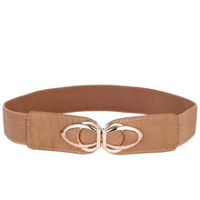 Load image into Gallery viewer, Luxury Elastic PU Leather Wide Belts For Women Fashion Stretchy Thick Waist Dress Plus Size Waistbands For Women
