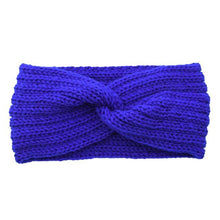 Load image into Gallery viewer, Luxury Fashion Winter Soft Solid Color Elastic Elegant Wide Knitting Cross Lightweight Headband Yoga Turban Bandage Bandanas Hair Bands For Women
