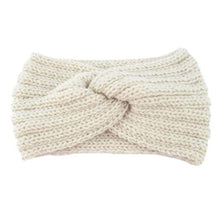Load image into Gallery viewer, Luxury Fashion Winter Soft Solid Color Elastic Elegant Wide Knitting Cross Lightweight Headband Yoga Turban Bandage Bandanas Hair Bands For Women
