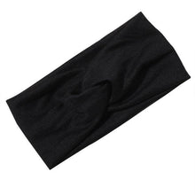 Load image into Gallery viewer, Luxury Fashion Winter Soft Solid Color Elastic Elegant Wide Knitting Cross Lightweight Headband Yoga Turban Bandage Bandanas Hair Bands For Women
