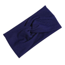 Load image into Gallery viewer, Luxury Fashion Winter Soft Solid Color Elastic Elegant Wide Knitting Cross Lightweight Headband Yoga Turban Bandage Bandanas Hair Bands For Women
