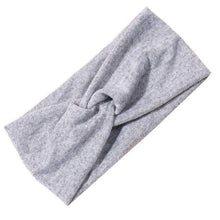 Load image into Gallery viewer, Luxury Fashion Winter Soft Solid Color Elastic Elegant Wide Knitting Cross Lightweight Headband Yoga Turban Bandage Bandanas Hair Bands For Women
