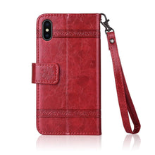 Load image into Gallery viewer, Luxury Flip wallet Leather Case For iphone 11 13 12 Pro 12Mini Card Holder Phone Cover Premium Leather iPhone 11 Pro Case Kickstand Card Holder Flip Leather Wallet Phone Case
