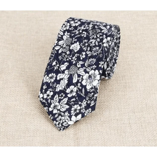 Load image into Gallery viewer, Luxury Flower Handmade Cotton Ties For Men Classic Colorful Printed Floral Designs Necktie For Wedding
