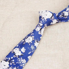 Load image into Gallery viewer, Luxury Flower Handmade Cotton Ties For Men Classic Colorful Printed Floral Designs Necktie For Wedding
