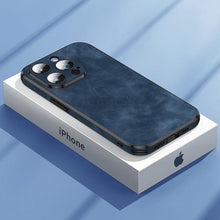 将图片加载到图库查看器，Luxury Full Protection Bumper Shockproof Business Leather Phone Case For iPhone 14 13 12 11 Pro Max Plus Cover Slim Leather Luxury PU Flexible Bumper Non-Slip Grip Shockproof Full Body Protective Cover
