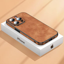 将图片加载到图库查看器，Luxury Full Protection Bumper Shockproof Business Leather Phone Case For iPhone 14 13 12 11 Pro Max Plus Cover Slim Leather Luxury PU Flexible Bumper Non-Slip Grip Shockproof Full Body Protective Cover
