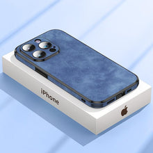 将图片加载到图库查看器，Luxury Full Protection Bumper Shockproof Business Leather Phone Case For iPhone 14 13 12 11 Pro Max Plus Cover Slim Leather Luxury PU Flexible Bumper Non-Slip Grip Shockproof Full Body Protective Cover
