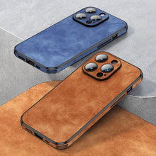 将图片加载到图库查看器，Luxury Full Protection Bumper Shockproof Business Leather Phone Case For iPhone 14 13 12 11 Pro Max Plus Cover Slim Leather Luxury PU Flexible Bumper Non-Slip Grip Shockproof Full Body Protective Cover
