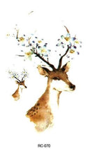 Load image into Gallery viewer, Luxury Head Deer Waterproof Temporary Stickers Tattoo Modern Colorful Tatoo For Women Men
