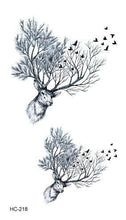 Load image into Gallery viewer, Luxury Head Deer Waterproof Temporary Stickers Tattoo Modern Colorful Tatoo For Women Men
