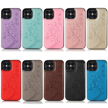 Load image into Gallery viewer, Luxury Leather Case For iPhone 14 12 13 Pro Comfortable Soft Wallet Card Slots Phone Flip Cover Wallet Case with Card Holder for iPhone
