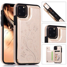 Load image into Gallery viewer, Luxury Leather Case For iPhone 14 12 13 Pro Comfortable Soft Wallet Card Slots Phone Flip Cover Wallet Case with Card Holder for iPhone
