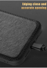 Load image into Gallery viewer, Luxury Leather Case for iPhone 14 13 12 11 Pro MAX XS XR 7 8 Plus Classic Silicone Phone Cover  Leather Case Thin Flexible Soft Grip Luxury PU Leather Cover for Men Durable Anti-Scratch Full Phone Cases
