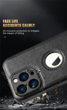 Load image into Gallery viewer, Luxury Leather Case for iPhone 14 13 12 11 Pro MAX XS XR 7 8 Plus Classic Silicone Phone Cover  Leather Case Thin Flexible Soft Grip Luxury PU Leather Cover for Men Durable Anti-Scratch Full Phone Cases
