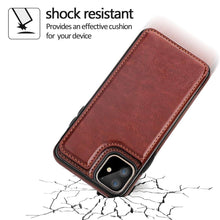 Load image into Gallery viewer, Luxury Leather Cover For iPhone 14 12 13 Mini 11 Pro XR XS Max 6 6s 7 8 Plus 5 5s Wallet Phone Card Slot Flip PU Leather Kickstand Card Slots Case Double Magnetic Clasp Durable Shockproof Cover For iPhone
