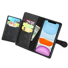 Load image into Gallery viewer, Luxury Leather Flip Wallet Case For iPhone 14 13 12 11 Pro MAX  X XS XR Card Holder Stand Cover Retro Brown Card Holder Slots Pocket Case PU Leather Magnetic Closure Kickstand Shockproof Flip Case

