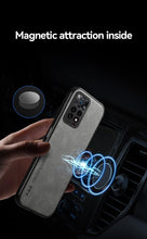将图片加载到图库查看器，Luxury Leather Magnetic Case For Xiaomi Redmi Note 11 10 9 11E Pro 11S 10S 12 12X 10C POCO X3 NFC Pro F3 Covers With Metal Plate  Leather Premium Back Cover Mobile Phone Case Flexible Protective Ultra Thin Scratchproof Phone Cover
