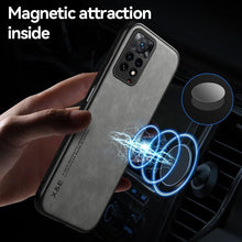 将图片加载到图库查看器，Luxury Leather Magnetic Case For Xiaomi Redmi Note 11 10 9 11E Pro 11S 10S 12 12X 10C POCO X3 NFC Pro F3 Covers With Metal Plate  Leather Premium Back Cover Mobile Phone Case Flexible Protective Ultra Thin Scratchproof Phone Cover
