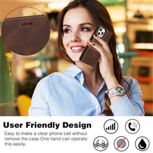 Load image into Gallery viewer, Luxury Leather Magnetic Flip Case For iPhone 14 13 12 Mini 11 Pro XS Max X XR 6 6s 8 7 Plus SE Wallet Card Phone Cover PU Leather Wallet Case with Card Pockets Back Flip Cover for iPhone
