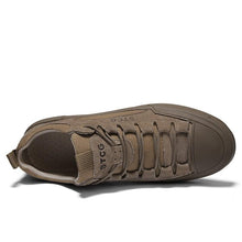 将图片加载到图库查看器，Luxury Leather Men's Sneakers Lace Up Mens Casual Outdoor Canvas Shoes Handmade Fashion Walking Sneakers Comfortable Modern Design Sneakers For Man
