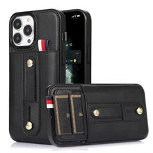 Load image into Gallery viewer, Luxury Leather Phone Case For iPhone 14 13 12 Mini 11 Pro X XS Max XR Business Elegant Men Wallet Card Slot Cover Wallet Case With Card Holder PU Leather iPhone Case
