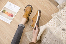 将图片加载到图库查看器，Luxury Leather Womens Sneakers Spring Shoes New Genuine Leather Casual Women Fashion Flat Girl Student Shoes Comfortable Women's Casual Flats Elegant Soft Walking Sneakers

