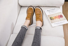 将图片加载到图库查看器，Luxury Leather Womens Sneakers Spring Shoes New Genuine Leather Casual Women Fashion Flat Girl Student Shoes Comfortable Women's Casual Flats Elegant Soft Walking Sneakers
