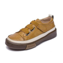 将图片加载到图库查看器，Luxury Leather Womens Sneakers Spring Shoes New Genuine Leather Casual Women Fashion Flat Girl Student Shoes Comfortable Women's Casual Flats Elegant Soft Walking Sneakers

