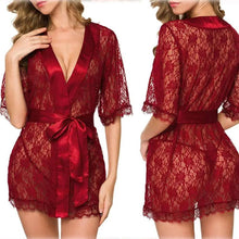 Load image into Gallery viewer, Luxury Lightweight Ladies Nightwear Elegant Short Gorgeous Design Bathrobe Sleepwear For Women
