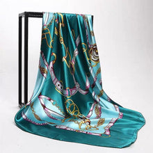 Load image into Gallery viewer, Luxury Long Soft Square Silk Scarves Lightweight Elegant Satin Silk Soft Head Wrap Escharpe Hijab Scarf Muslim Female Silky Shawls Wrap Hair Head Scarves Bandanna For  Women 90*90cm
