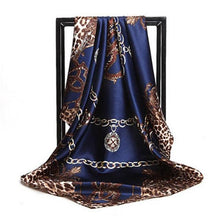 Load image into Gallery viewer, Luxury Long Soft Square Silk Scarves Lightweight Elegant Satin Silk Soft Head Wrap Escharpe Hijab Scarf Muslim Female Silky Shawls Wrap Hair Head Scarves Bandanna For  Women 90*90cm
