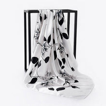Load image into Gallery viewer, Luxury Long Soft Square Silk Scarves Lightweight Elegant Satin Silk Soft Head Wrap Escharpe Hijab Scarf Muslim Female Silky Shawls Wrap Hair Head Scarves Bandanna For  Women 90*90cm
