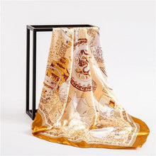 Load image into Gallery viewer, Luxury Long Soft Square Silk Scarves Lightweight Elegant Satin Silk Soft Head Wrap Escharpe Hijab Scarf Muslim Female Silky Shawls Wrap Hair Head Scarves Bandanna For  Women 90*90cm
