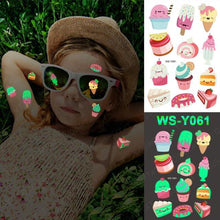 将图片加载到图库查看器，Luxury Luminous Tattoo Stickers Unicorn Stars Temporary Waterproof Luminous Fake Tattoos Stickers Dinosaur Butterfly For Children
