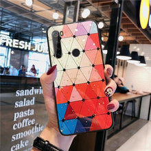 Load image into Gallery viewer, Luxury Marble Gold Foil Phone Case For Xiaomi Redmi Note 9 9S 8 8T 7 6 5 Pro 9A 9C 8A 7A 6A 10X 5G Coque Soft Silicone Cover Luxury Marble Pattern Bling Shell Back Mirror Glass Case Cover with Soft Bumper and Hybrid Technology
